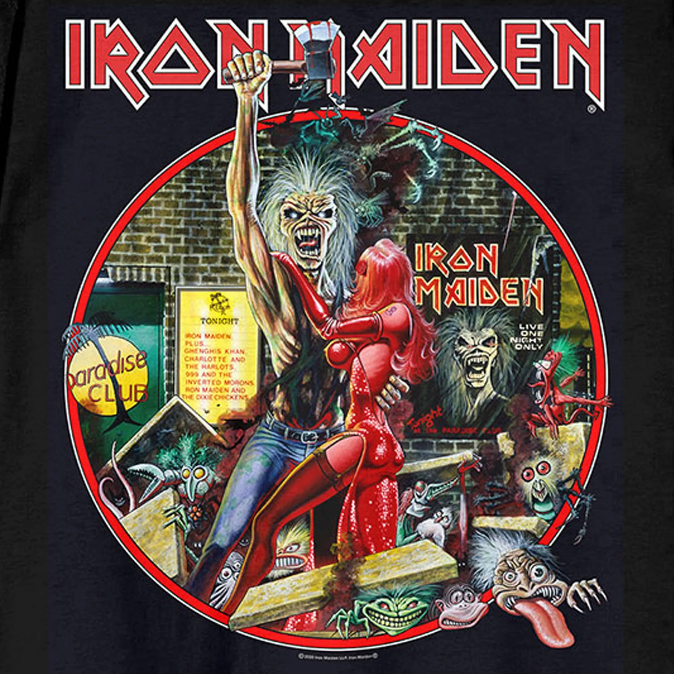 Iron Maiden Paradise Club Circle T Shirt sold by Paradiso Clothing product image thumbnail 2