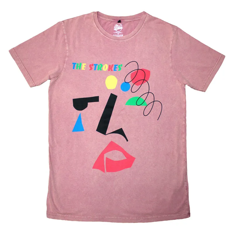 The Strokes Abstract Face Stone Wash T Shirt sold by Paradiso Clothing