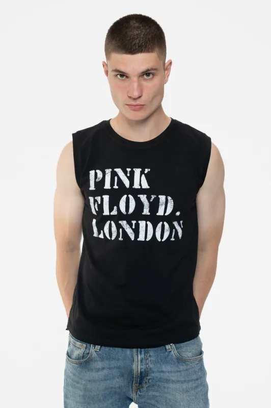 Pink Floyd Stencil Band Logo Tank Top made by Pink Floyd