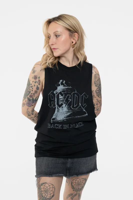 AC/DC Back In Black Bell Vest Top made by AC/DC