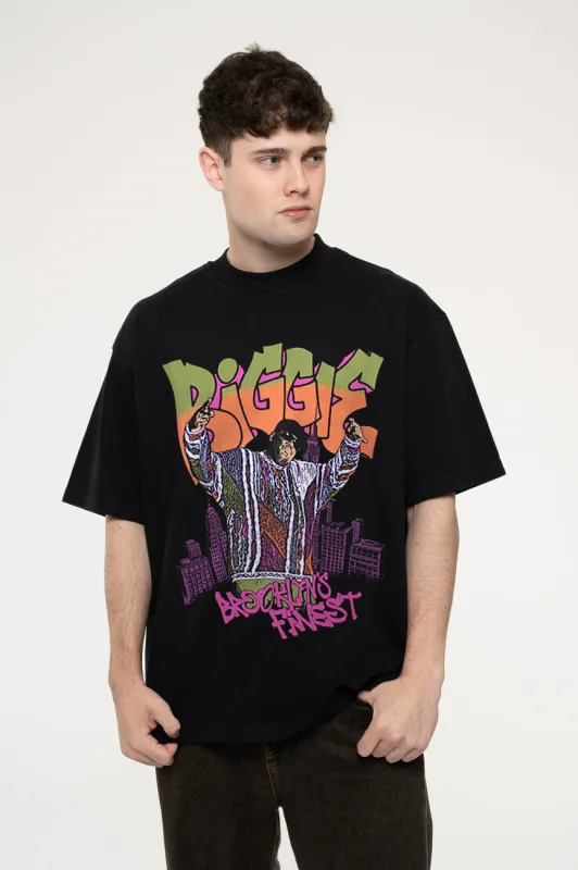Biggie Smalls Cartoon Graffiti Limited Edition 999 Only Oversized Boxy T Shirt made by Paradiso Clothing