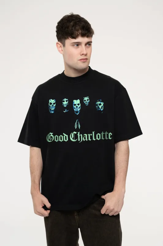 Good Charlotte Generation RX Skulls Limited Edition 999 Oversized Boxy T Shirt sold by Paradiso Clothing