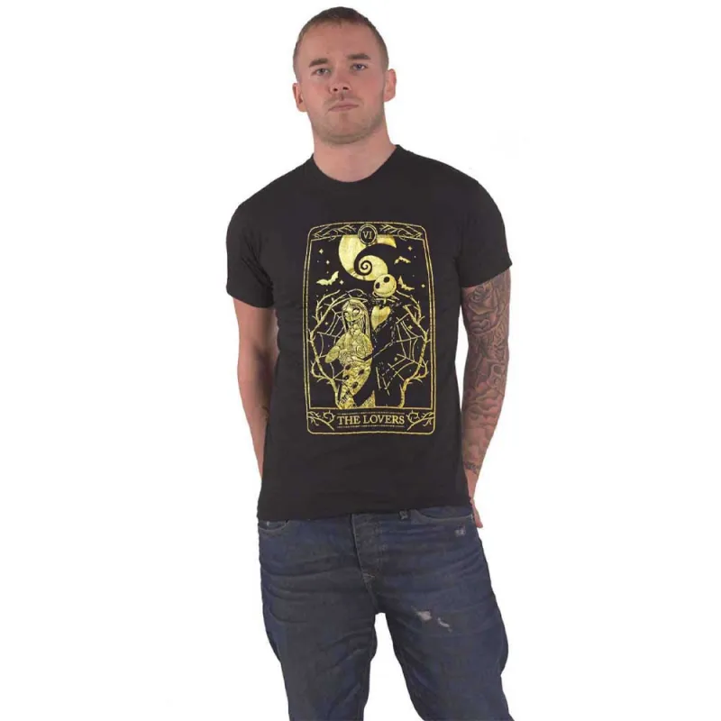 Nightmare Before Christmas Embellished Jack and Sally Lovers T Shirt sold by Paradiso Clothing