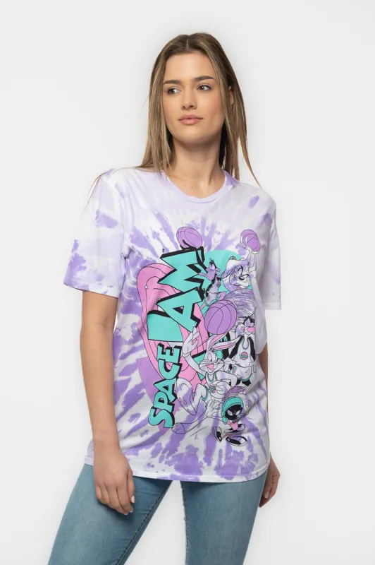 Space Jam T Shirt Retro Squad new Official Unisex Pink Dip Dye sold by Paradiso Clothing