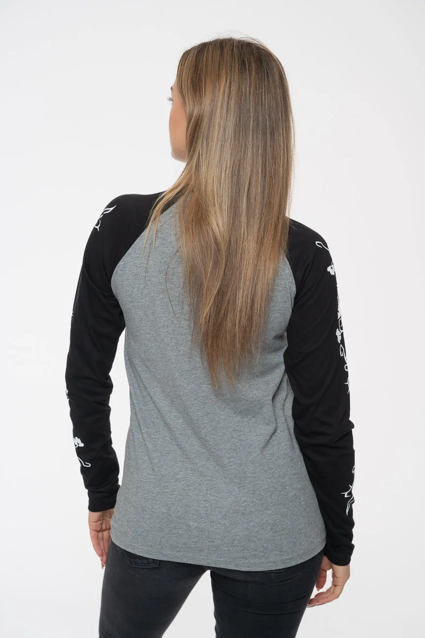 The Nightmare Before Christmas Floral Jack Raglan Long Sleeve T Shirt sold by Paradiso Clothing product image thumbnail 4