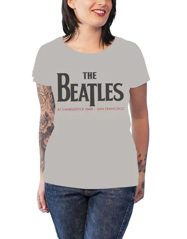 The Beatles Candlestick Park 1966 Skinny Fit T Shirt sold by Paradiso Clothing
