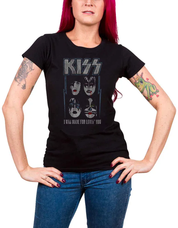KISS Made For Lovin You Skinny Fit T Shirt sold by Paradiso Clothing