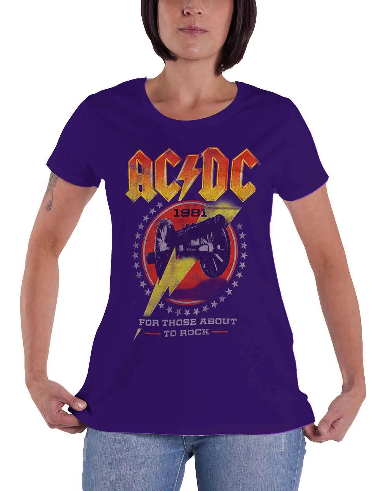 AC/DC For Those About To Rock 81 Skinny Fit T Shirt sold by Paradiso Clothing