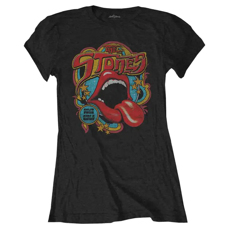 The Rolling Stones Retro 70's Vibe Skinny Fit T Shirt sold by Paradiso Clothing
