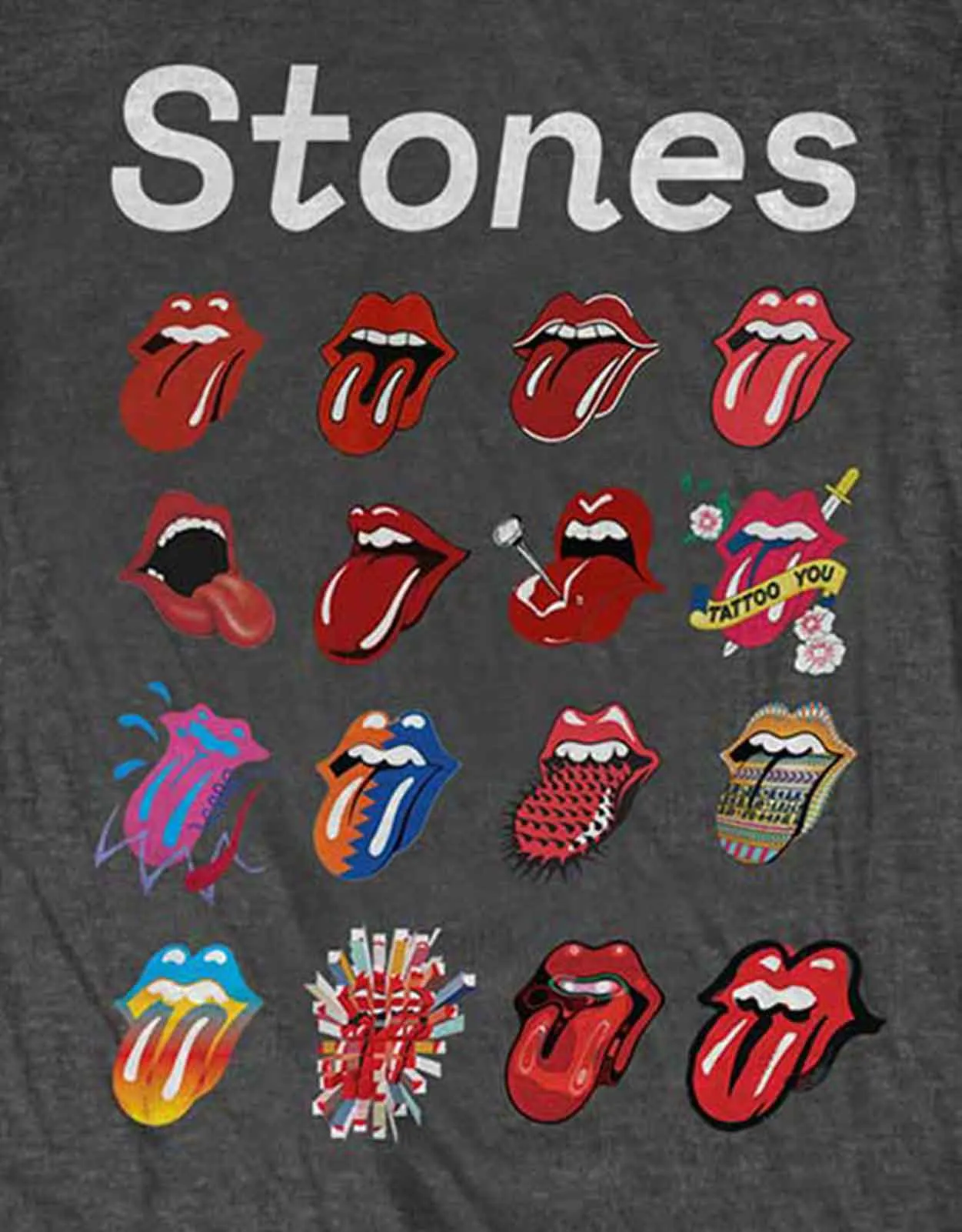 The Rolling Stones Tongue Evolution Tour Skinny Fit T Shirt sold by Paradiso Clothing product image thumbnail 2