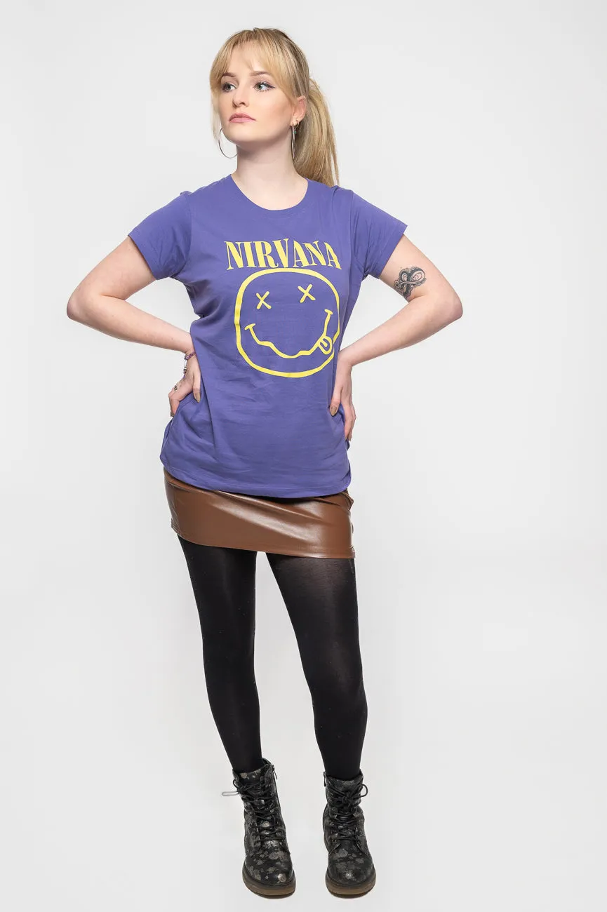 Nirvana Yellow Gunge Smile Skinny Fit T Shirt sold by Paradiso Clothing product image thumbnail 2