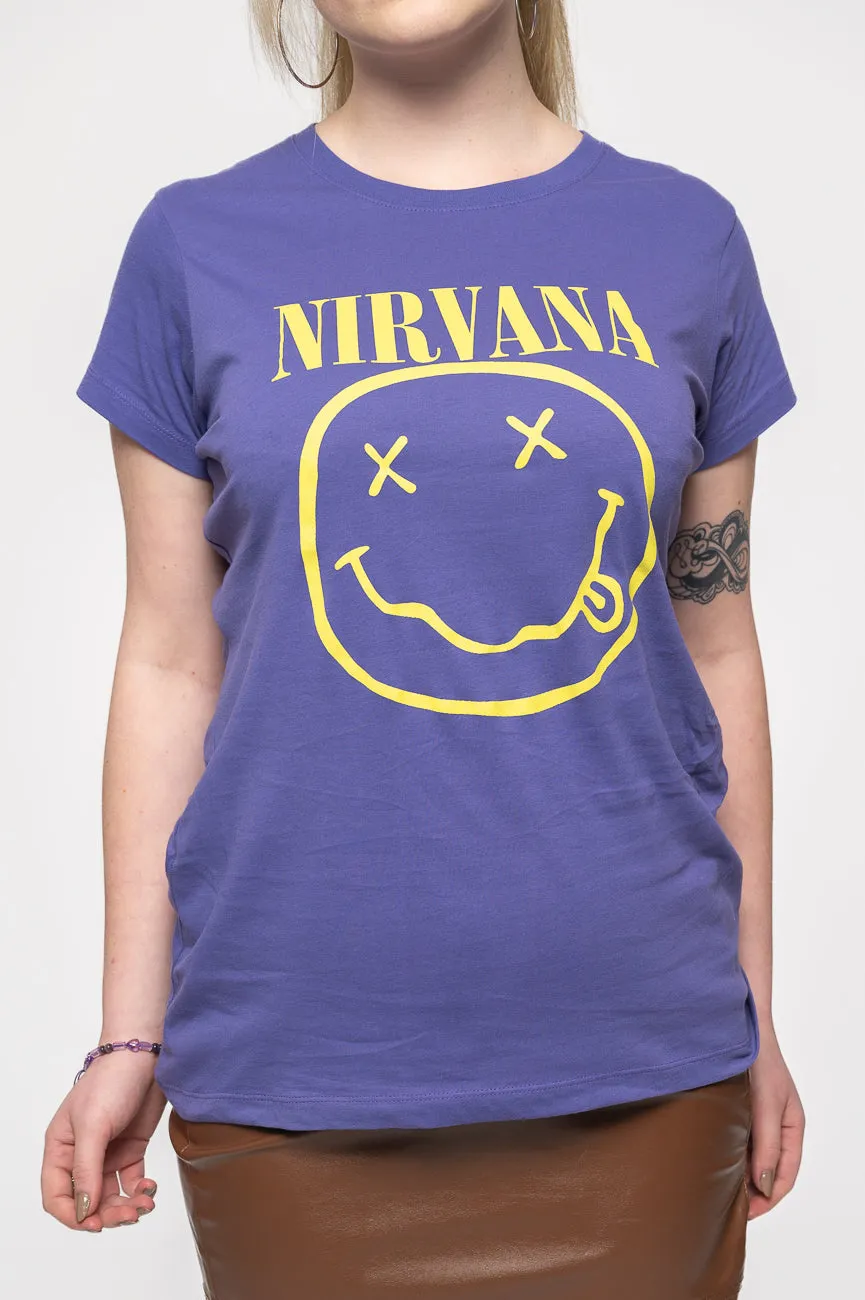 Nirvana Yellow Gunge Smile Skinny Fit T Shirt sold by Paradiso Clothing product image thumbnail 3