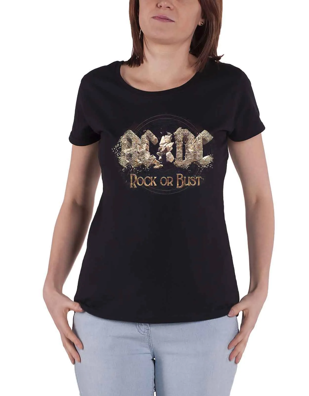AC/DC Rock or Bust Skinny Fit T Shirt sold by Paradiso Clothing