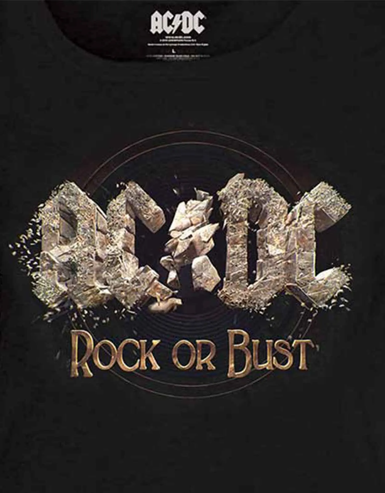 AC/DC Rock or Bust Skinny Fit T Shirt sold by Paradiso Clothing product image thumbnail 2