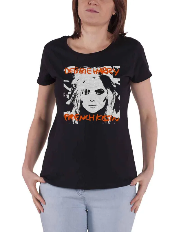 Debbie Harry French Kissin Skinny Fit T Shirt sold by Paradiso Clothing