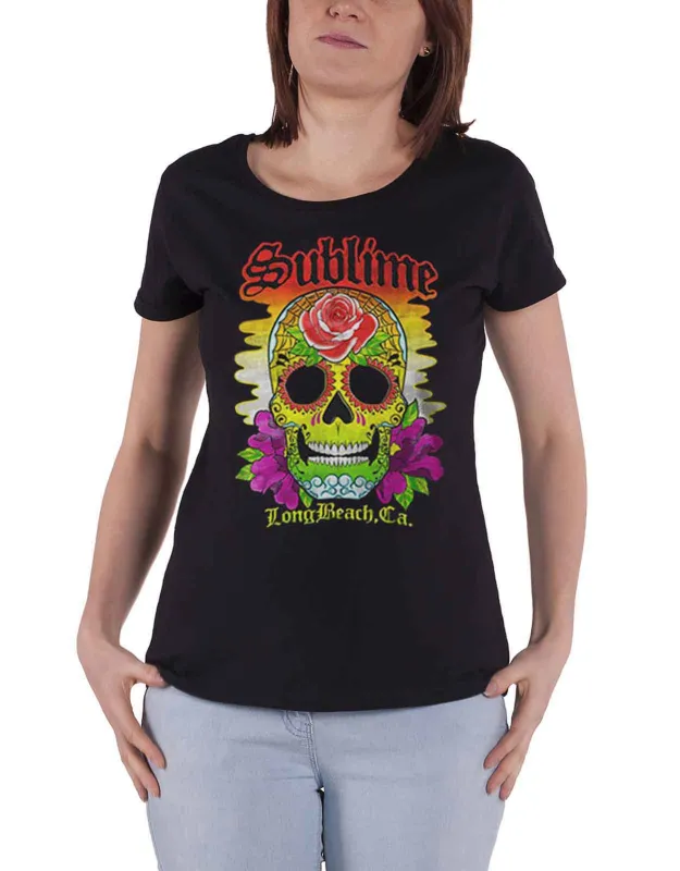 Sublime Colour Skull Skinny Fit T Shirt sold by Paradiso Clothing