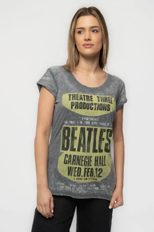 The Beatles Carnegie Hall Burnout T Shirt made by The Beatles