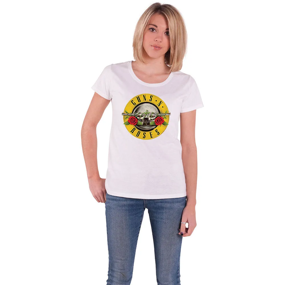 Guns N' Roses Classic Pistols Logo Skinny Fit T Shirt sold by Paradiso Clothing