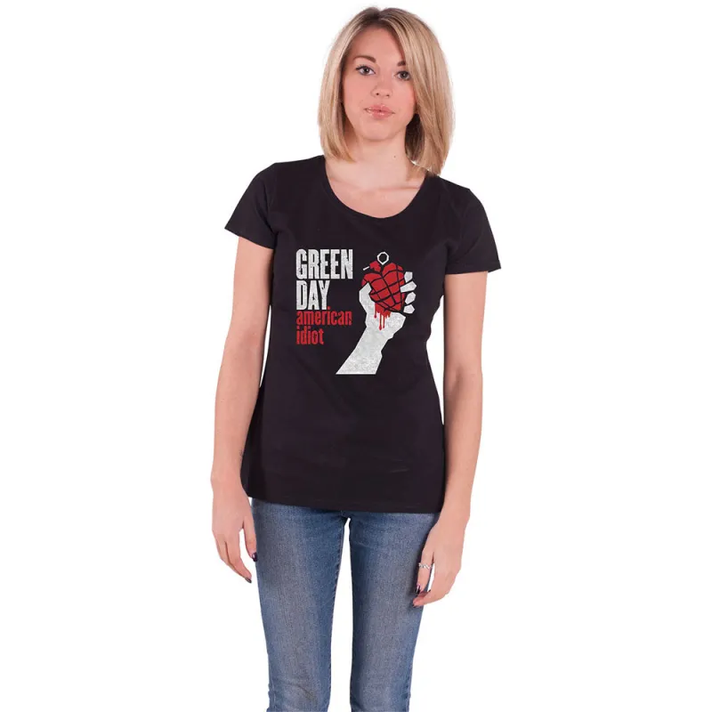 Green Day American Idiot Skinny Fit T Shirt sold by Paradiso Clothing