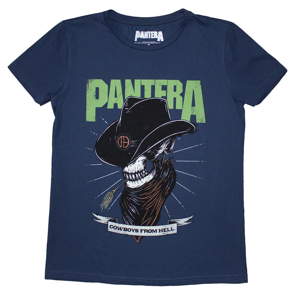 Pantera Skeleton Cowboy Womens T Shirt sold by Paradiso Clothing