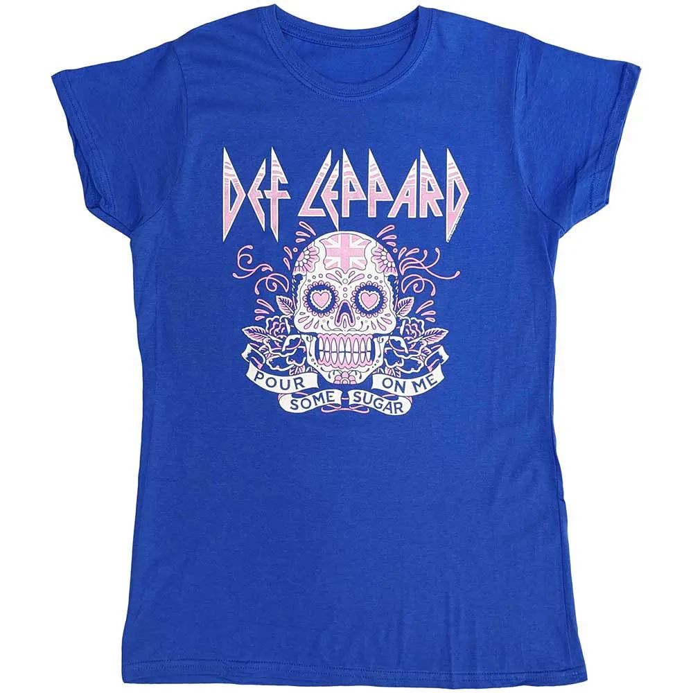 Def Leppard Pour Some Sugar On Me Skull Tour 2019 Skinny Fit T Shirt sold by Paradiso Clothing