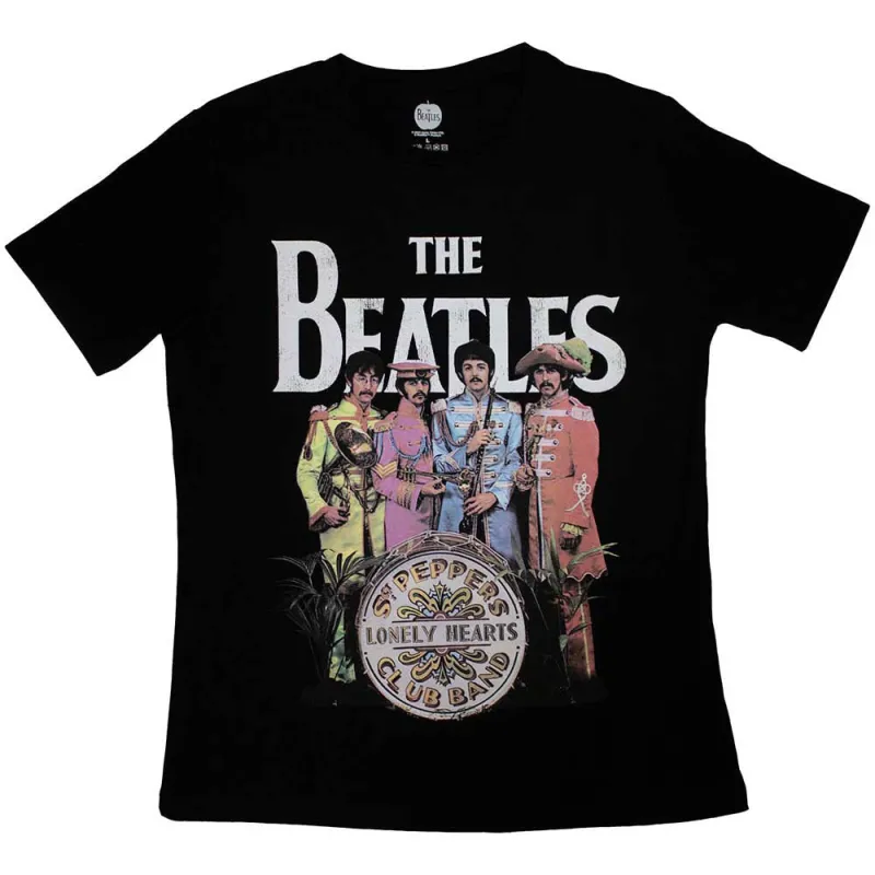 The Beatles Sgt Pepper Womens Skinny Fit T Shirt sold by Paradiso Clothing