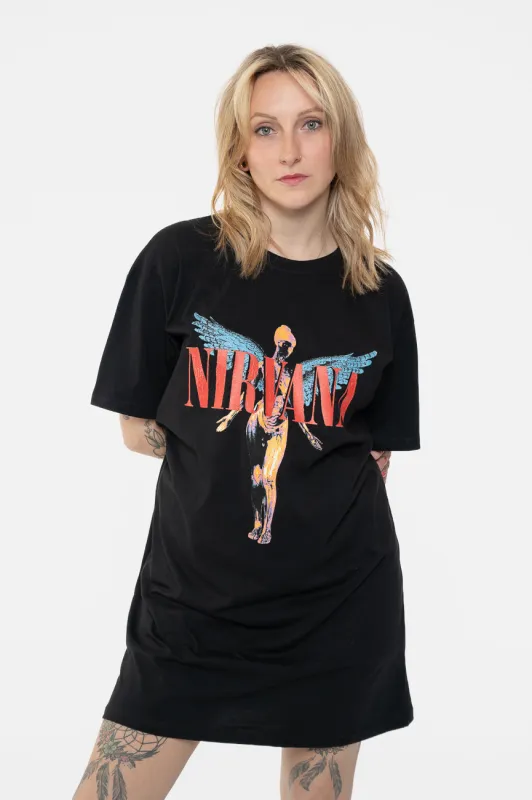 Nirvana Angelic Band Logo T Shirt Dress sold by Paradiso Clothing