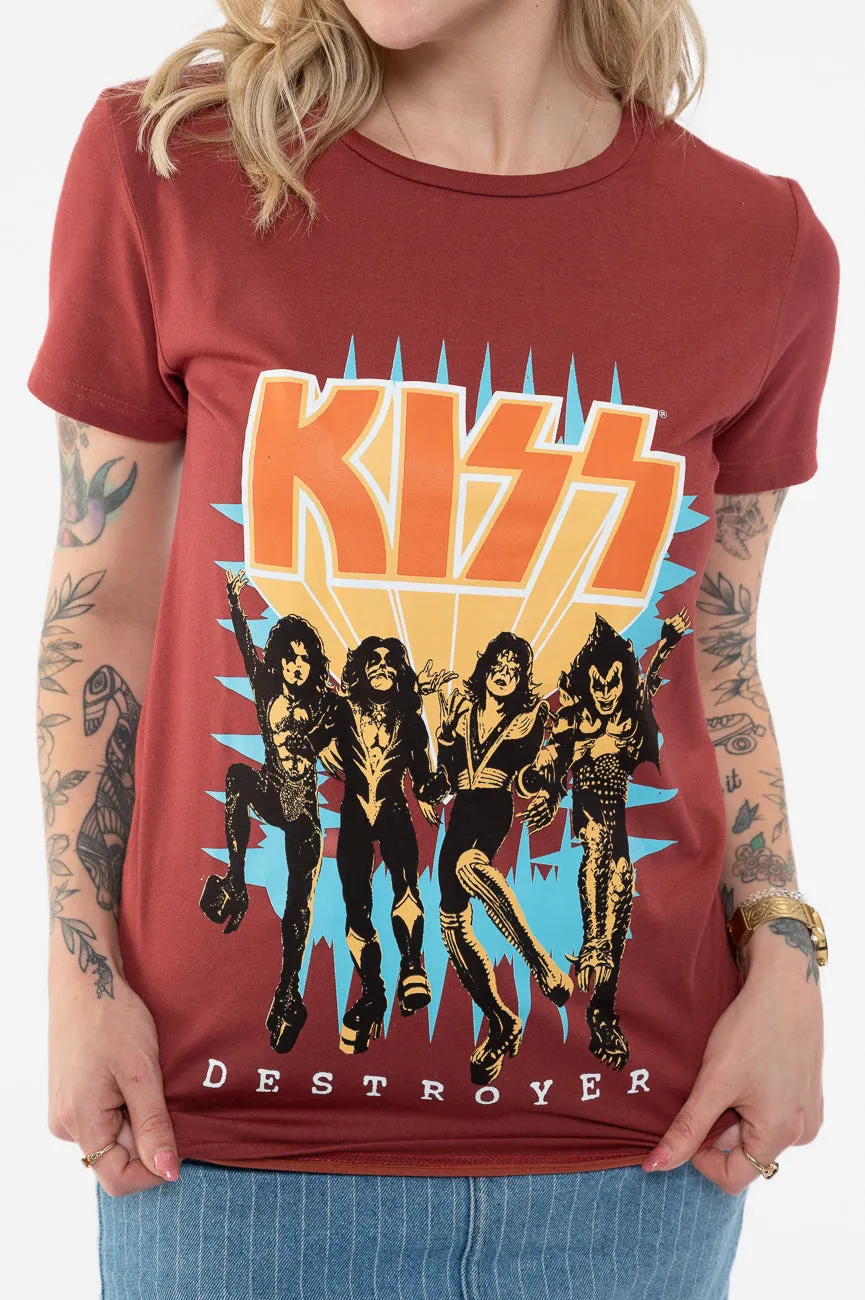 KISS Destroyer 3D Logo Womens T Shirt sold by Paradiso Clothing product image thumbnail 3