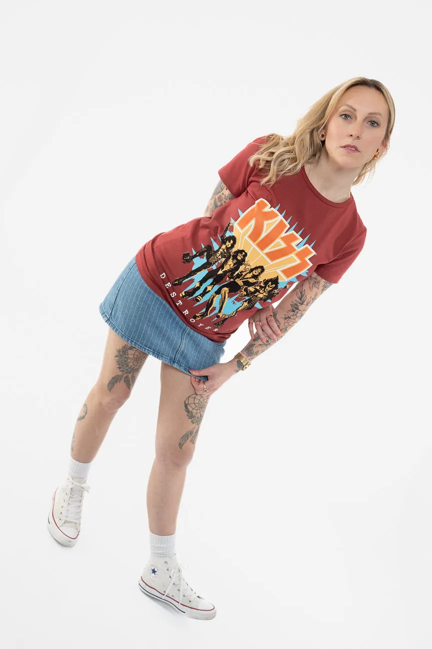 KISS Destroyer 3D Logo Womens T Shirt sold by Paradiso Clothing product image thumbnail 5