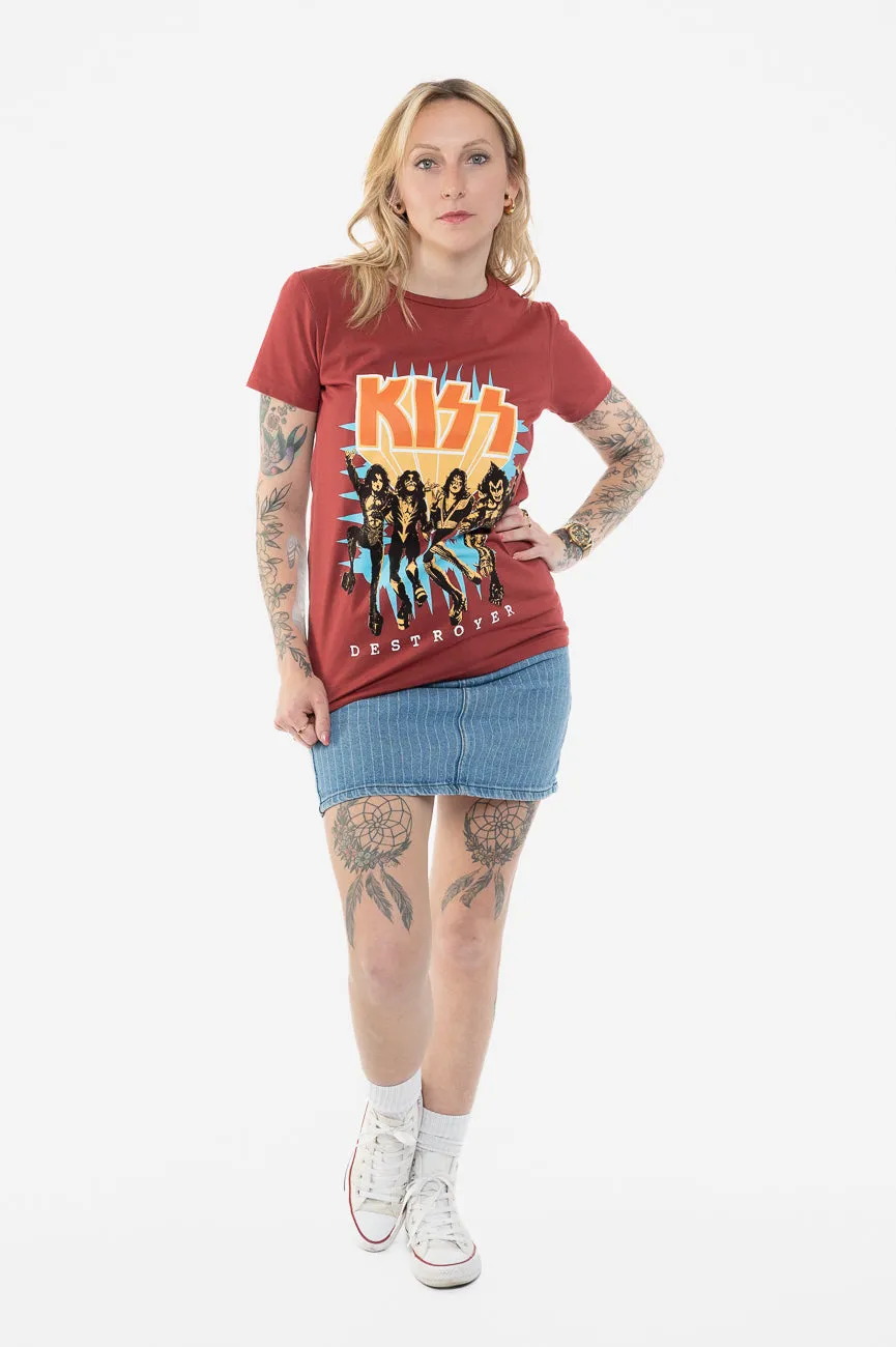 KISS Destroyer 3D Logo Womens T Shirt sold by Paradiso Clothing product image thumbnail 2