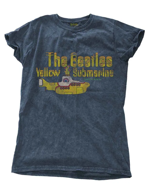 The Beatles Yellow Submarine Snow Wash Skinny Fit T Shirt sold by Paradiso Clothing