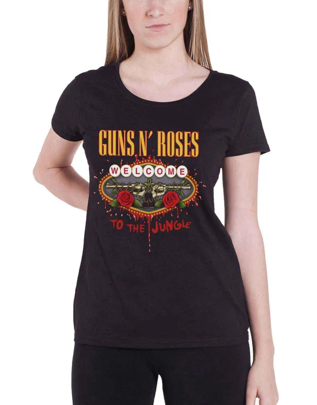Guns N Roses Welcome To The Jungle Skinny Fit T Shirt sold by Paradiso Clothing