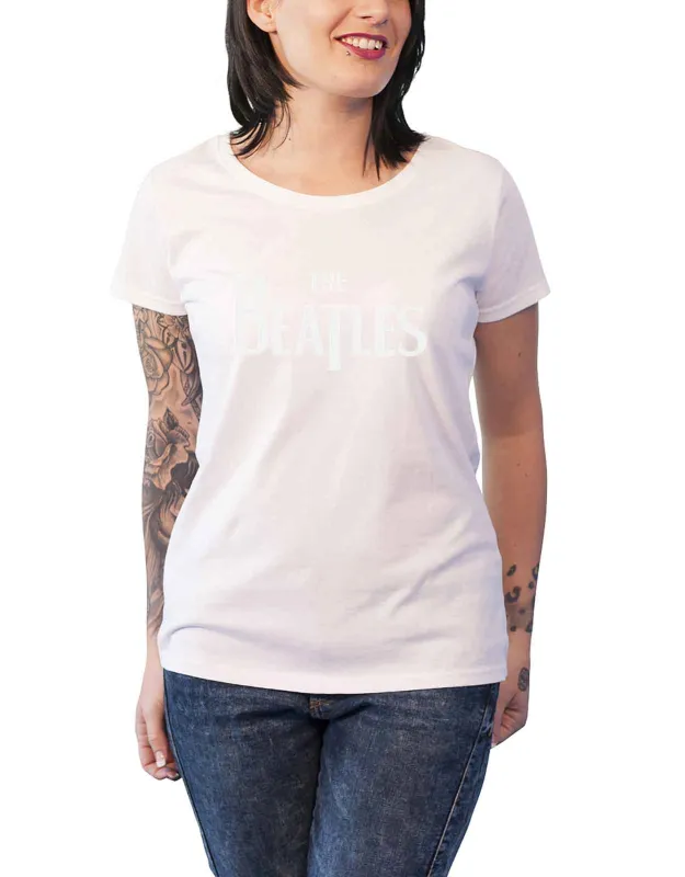 The Beatles Hi-Build Drop T Logo Skinny Fit T Shirt sold by Paradiso Clothing