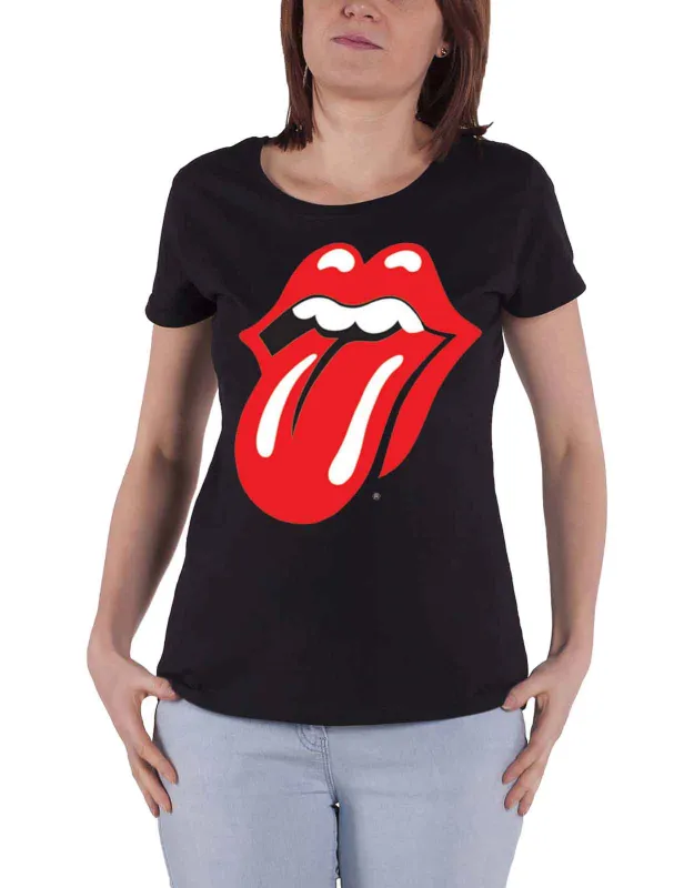 The Rolling Stones Tongue Band Logo Skinny Fit T Shirt sold by Paradiso Clothing