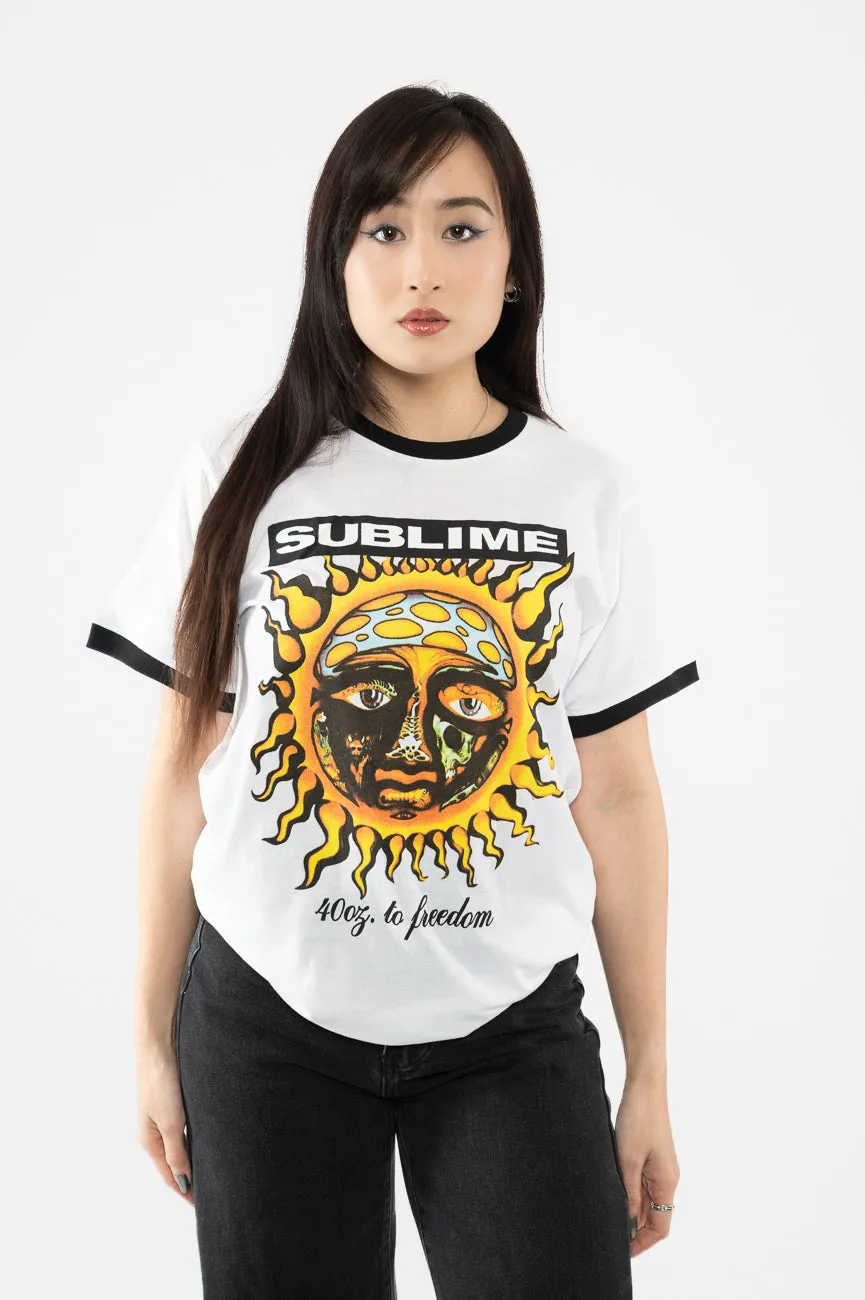 Sublime 40oz To Freedom Ringer T Shirt sold by Paradiso Clothing