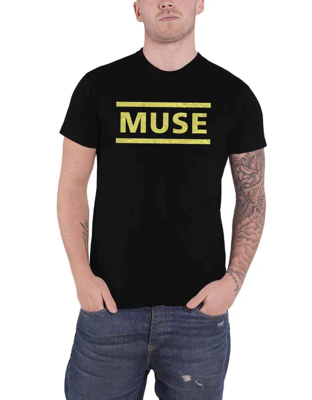 Muse Yellow Band Logo T Shirt sold by Paradiso Clothing