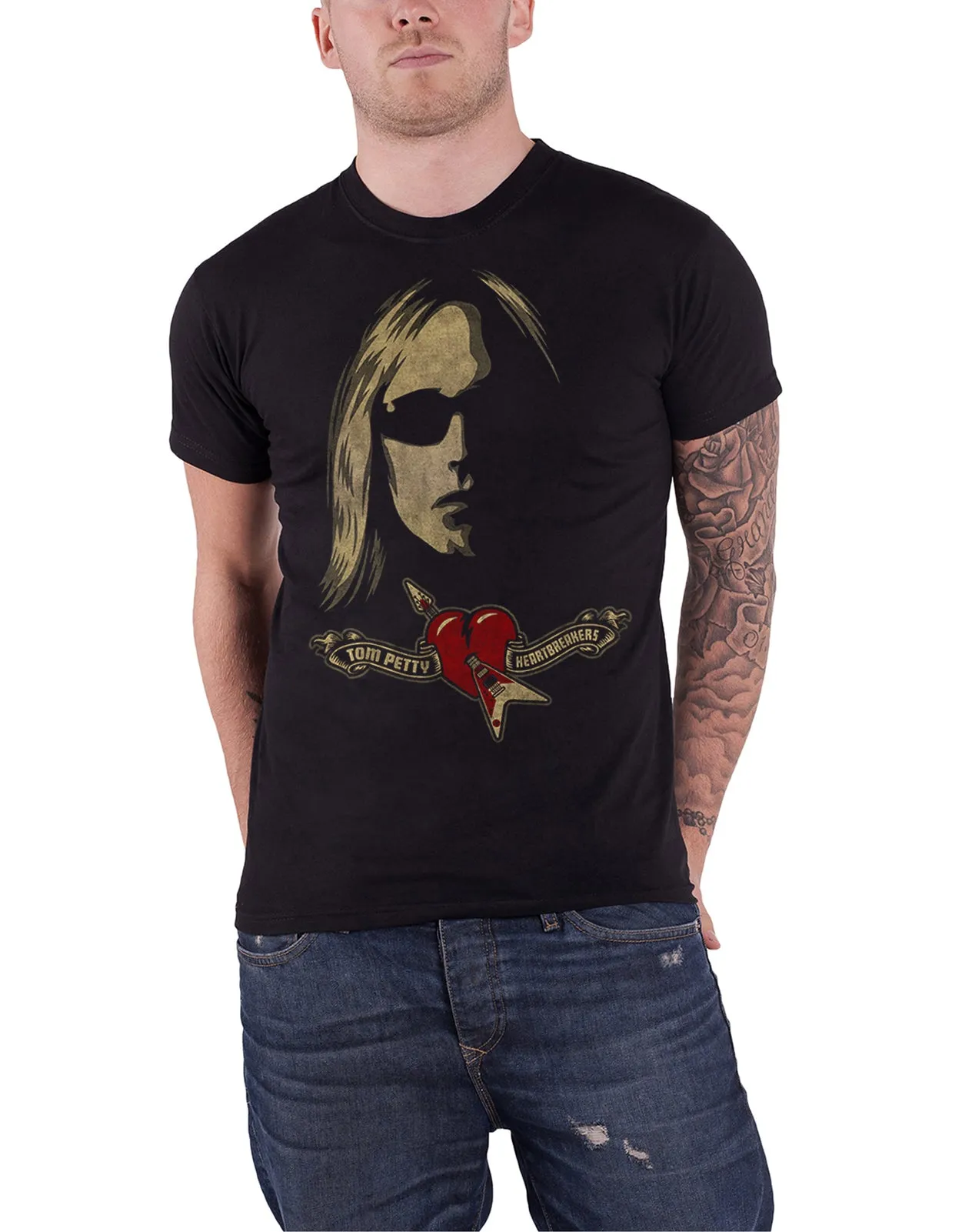 Tom Petty Shades and Logo T Shirt sold by Paradiso Clothing