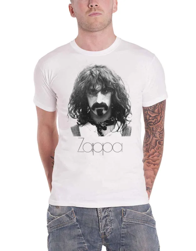 Frank Zappa Thin Logo Portrait T Shirt sold by Paradiso Clothing
