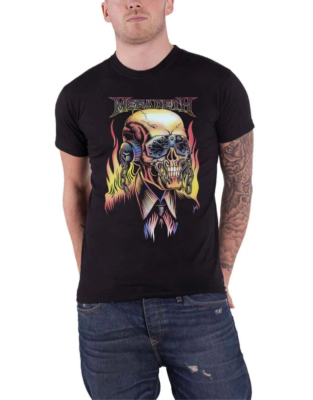 Megadeth Flaming Vic T Shirt sold by Paradiso Clothing