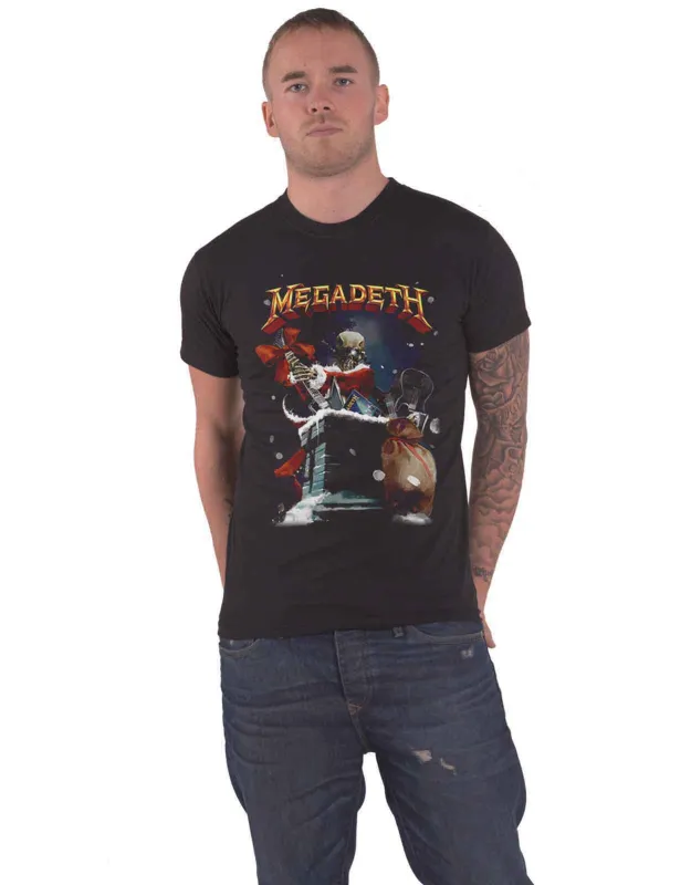 Megadeth Santa Vic Chimney T Shirt sold by Paradiso Clothing