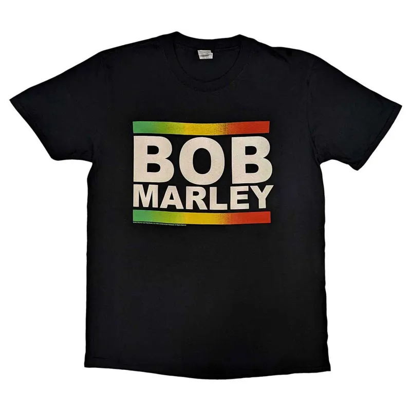Bob Marley Rasta Block Logo T Shirt sold by Paradiso Clothing