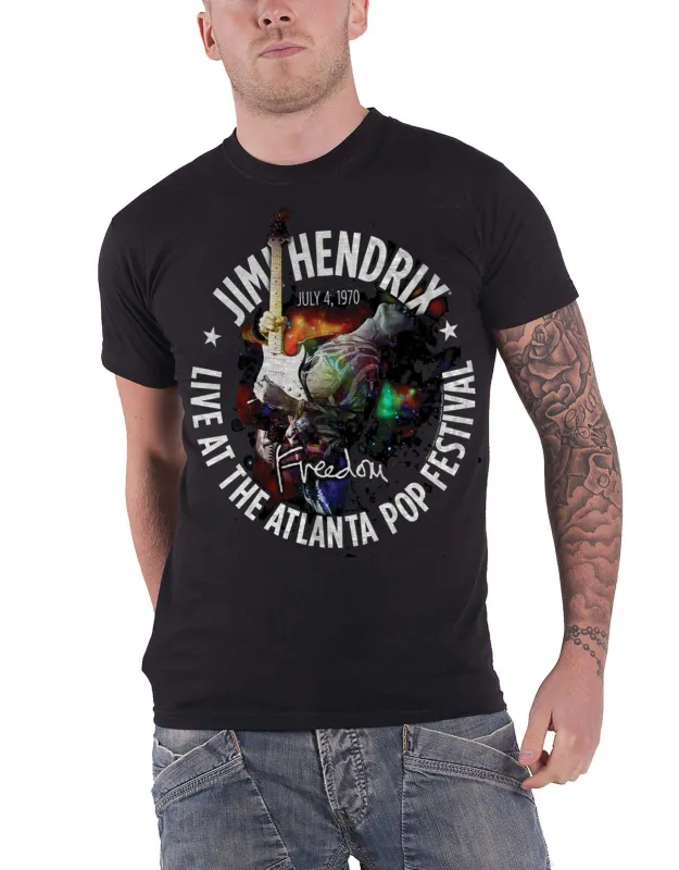 Jimi Hendrix Atlanta Pop Festival 1970 T Shirt made by Paradiso Clothing
