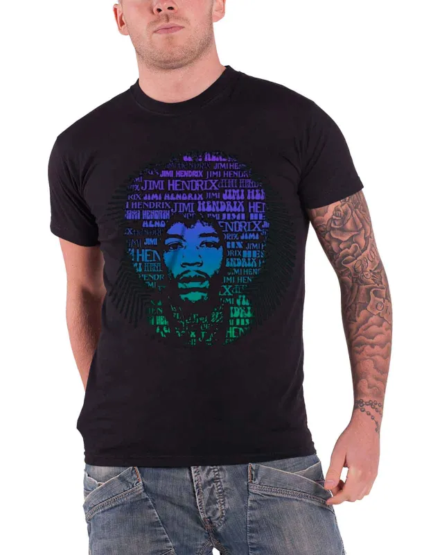 Jimi Hendrix Afro Speech T Shirt made by Paradiso Clothing