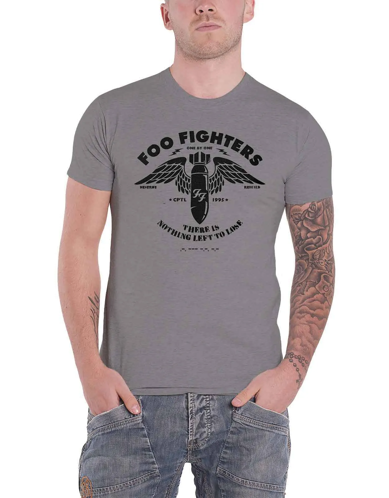 Foo Fighters Nothing left to Lose Stencil T Shirt sold by Paradiso Clothing