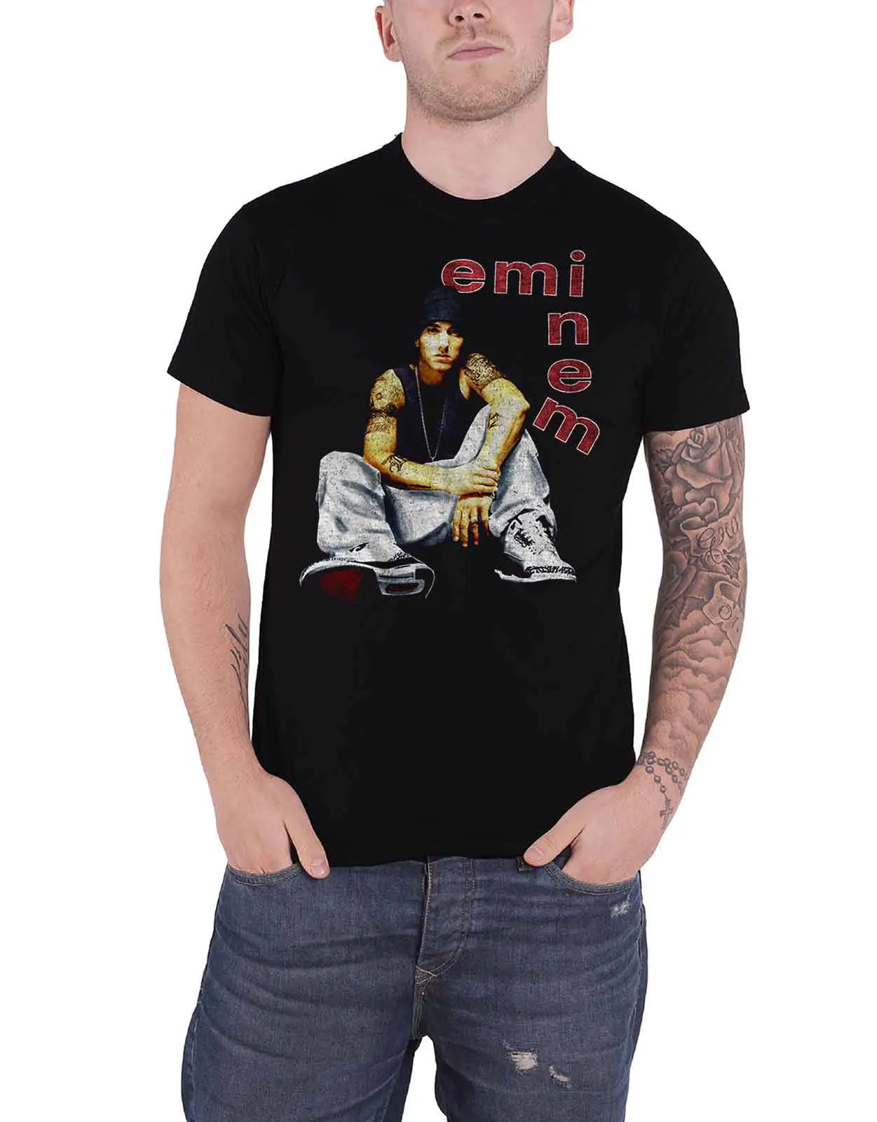 Eminem Letters Portrait T Shirt sold by Paradiso Clothing