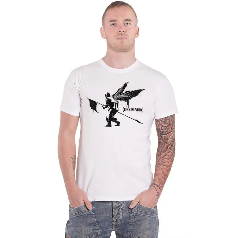 Linkin Park Street Soldier White T Shirt made by Paradiso Clothing