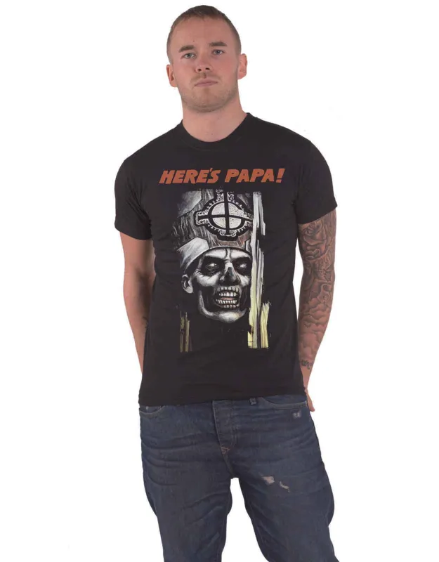 Ghost Heres Papa Band Logo T Shirt sold by Paradiso Clothing