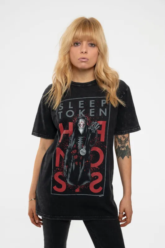 Sleep Token Hypnosis Limited Edition 999 Only Premium Wash T Shirt sold by Paradiso Clothing