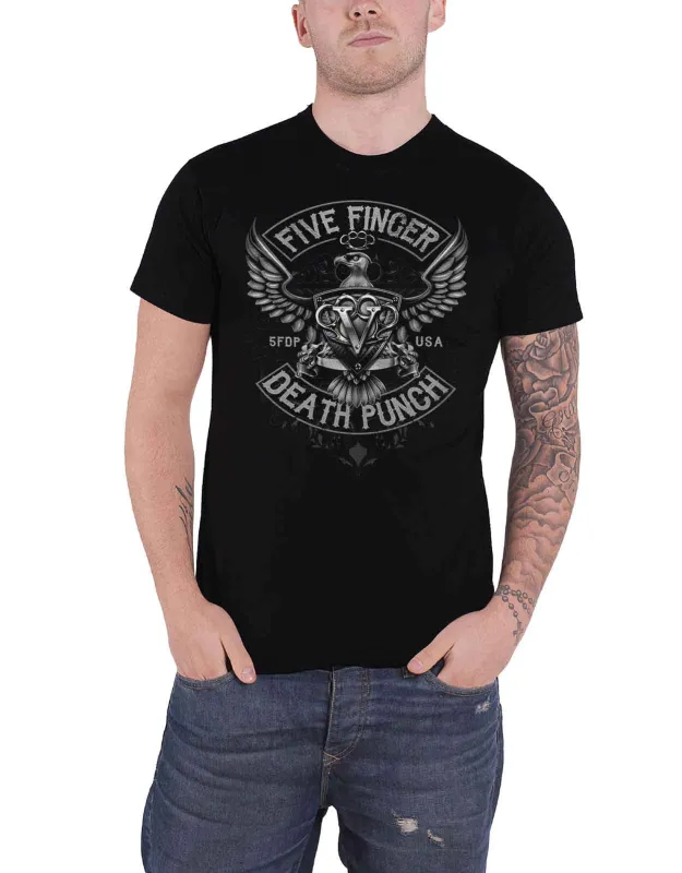 Five Finger Death Punch Howe Eagle Crest T Shirt sold by Paradiso Clothing