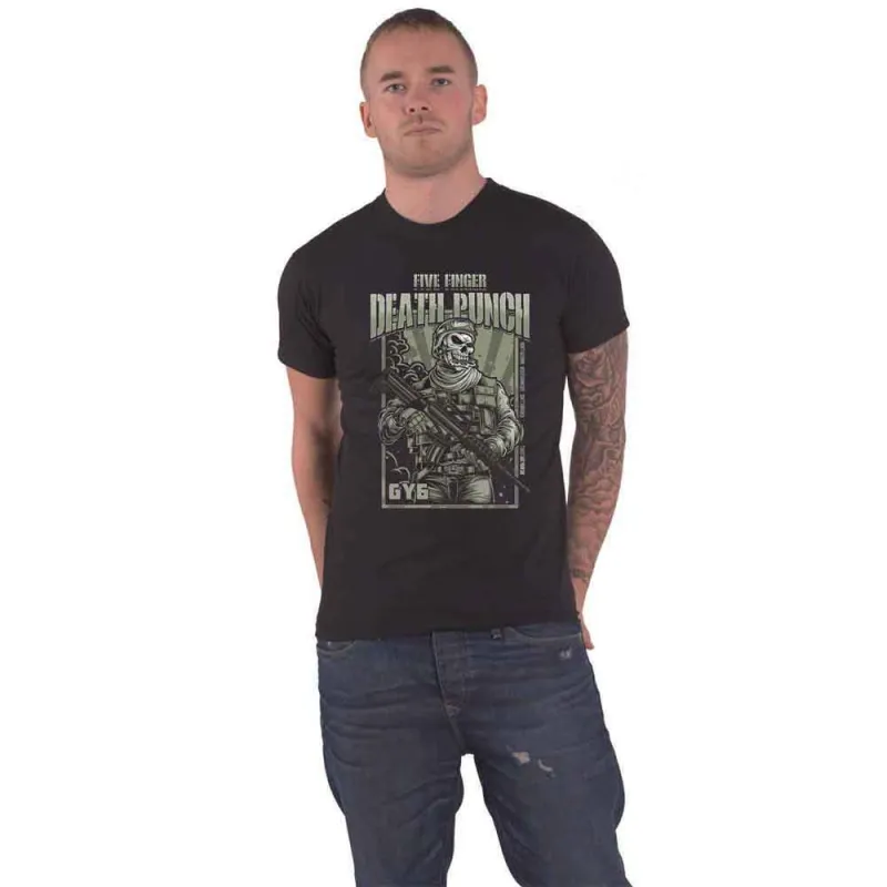 Five Finger Death Punch War Soldier T Shirt made by Paradiso Clothing